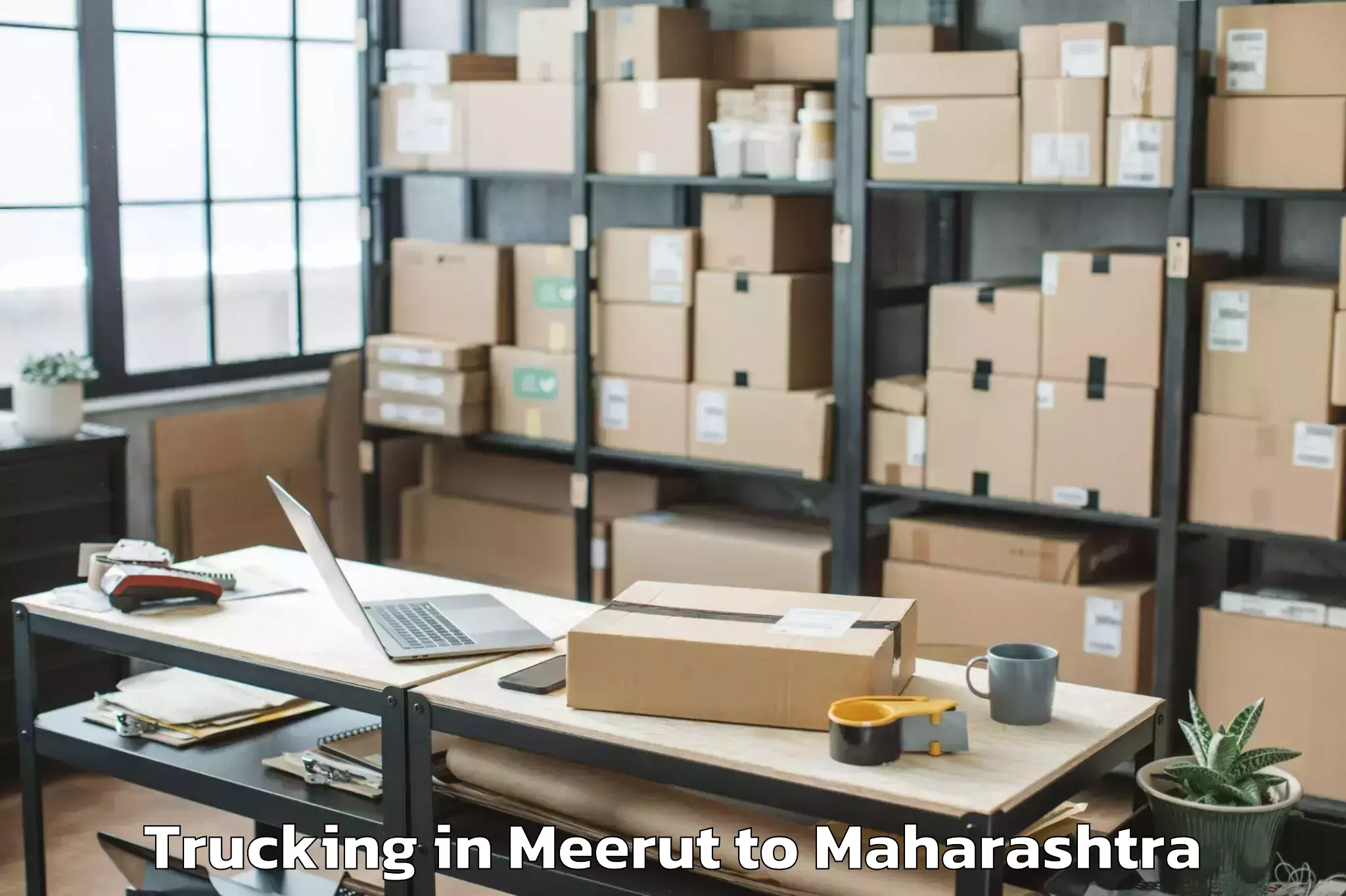 Easy Meerut to Sasvad Trucking Booking